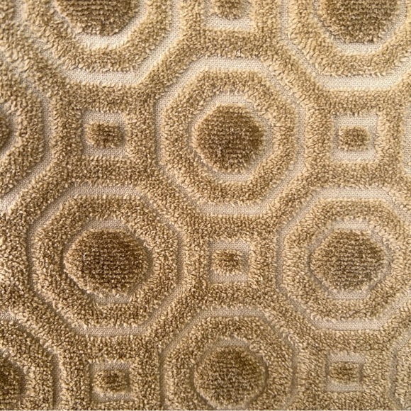 Y2K Wellesley Manor Geometric Sculpted Bath Towel Gold Green MCM Vibes Brazil - Picture 5 of 11